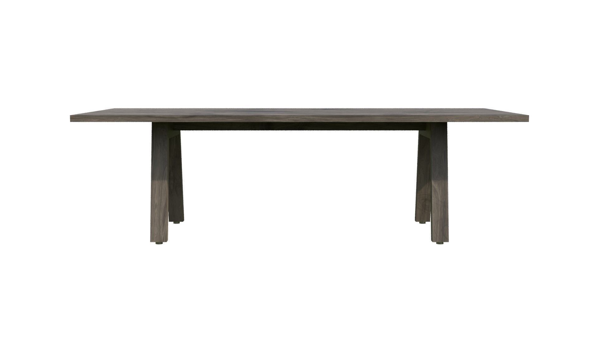 Broad Communal Table Medium Low-poly 3D model_11