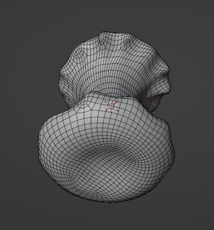 A Cartoon Eaten Apple 3D model_4