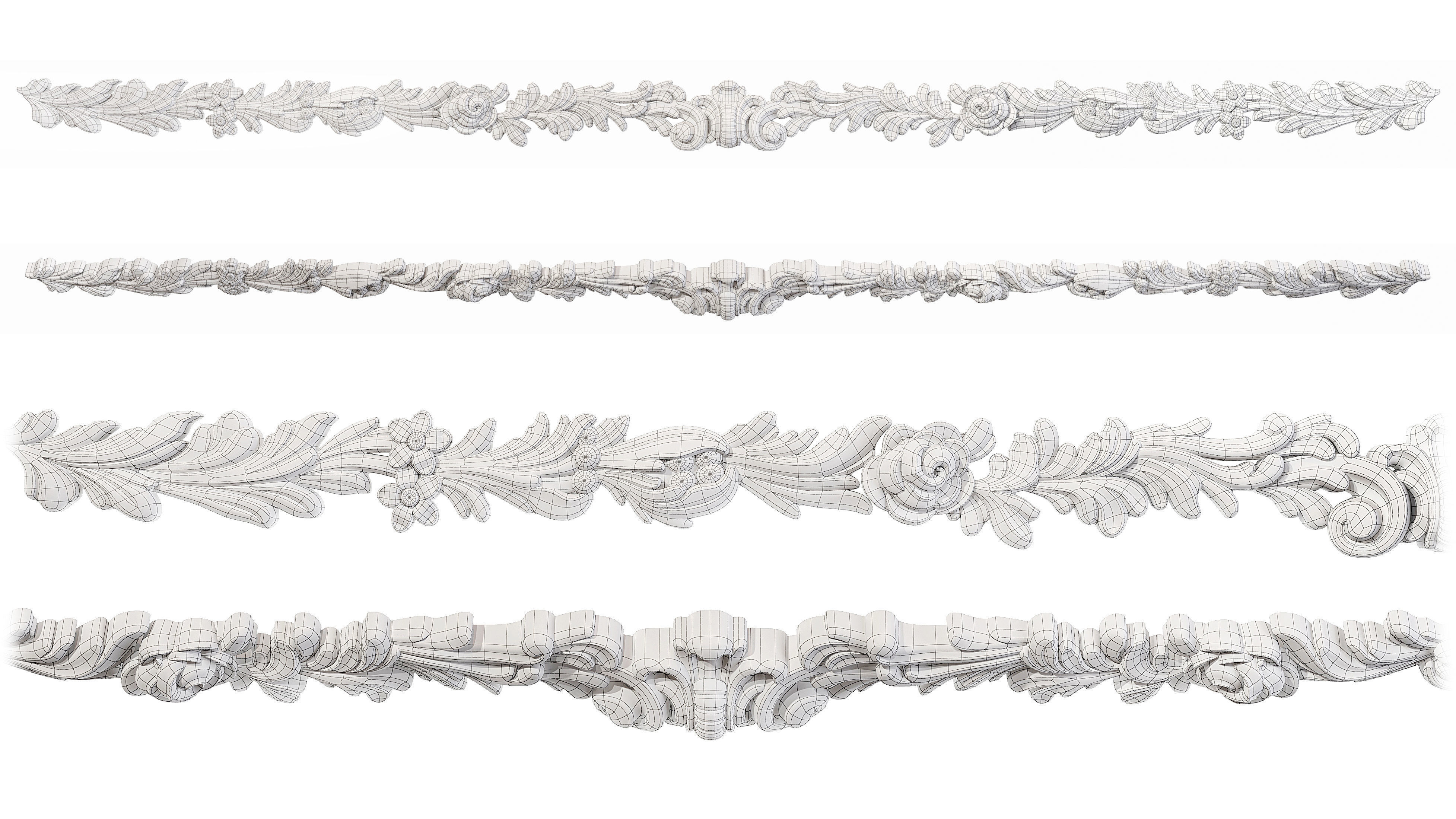 Classic carved 222 3D model_6