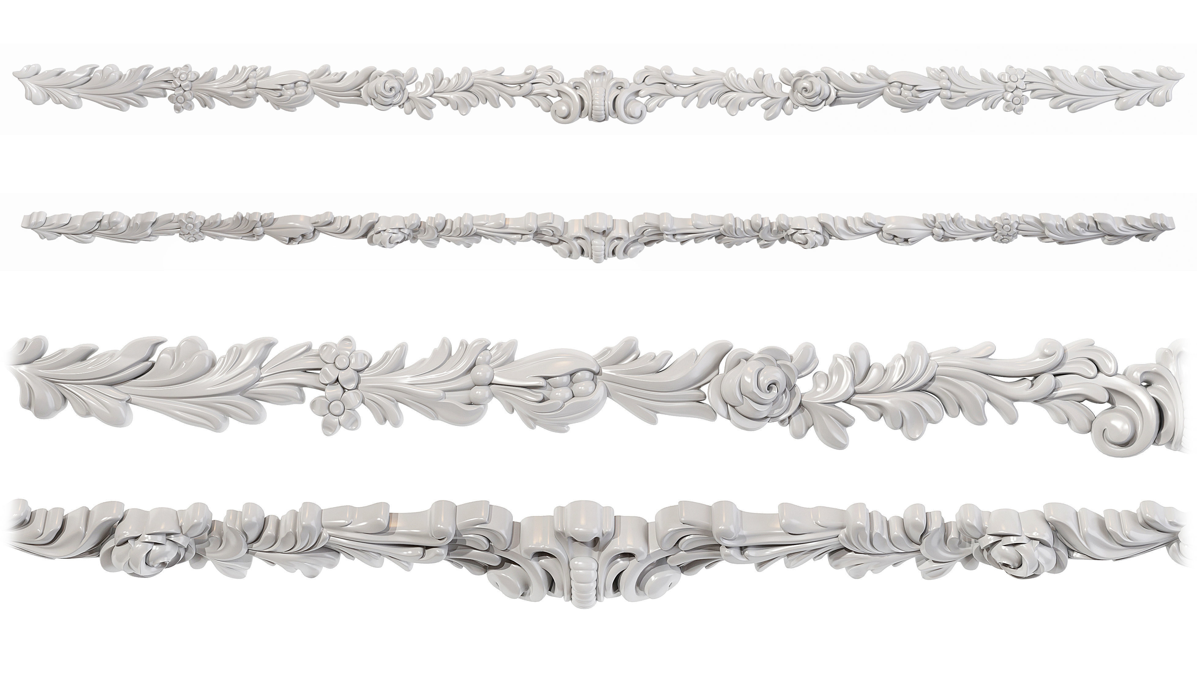 Classic carved 222 3D model_5