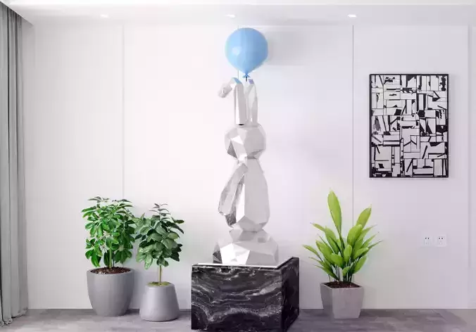 Modern Sculpture Rabbit