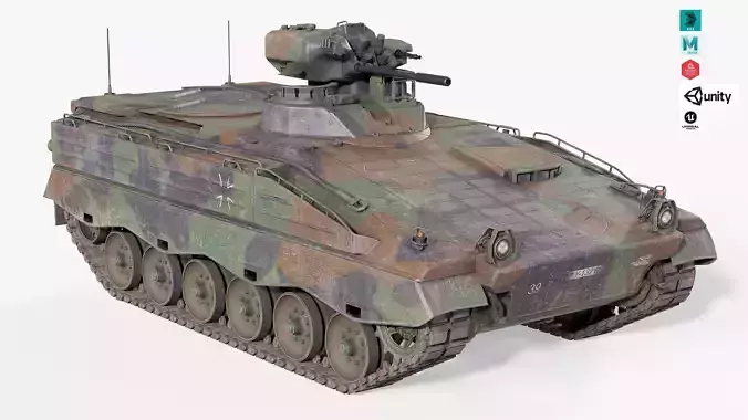 Marder 1a3 Low-poly 3D model