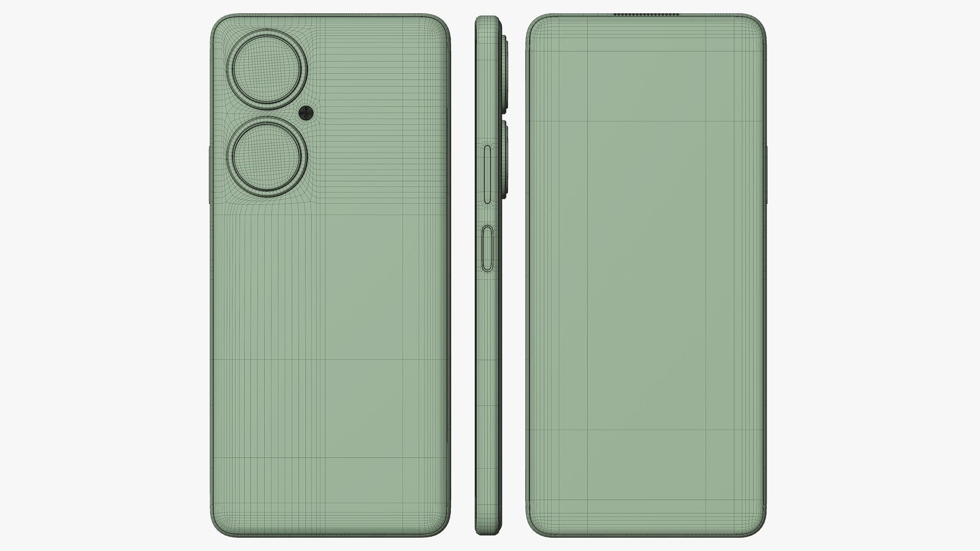 HUAWEI nova 11i Mint Green Low-poly 3D model_12