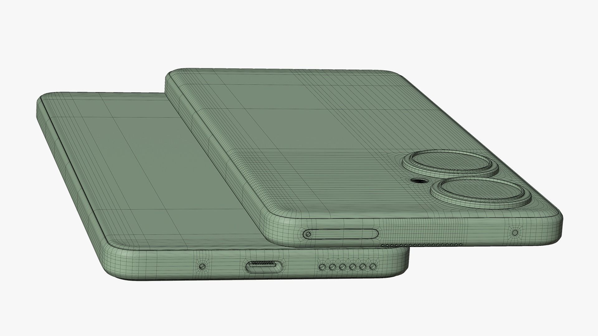 HUAWEI nova 11i Mint Green Low-poly 3D model_17