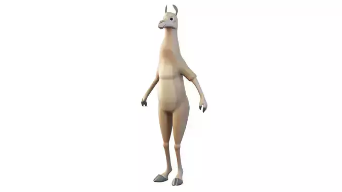 Cartoon Lama Character