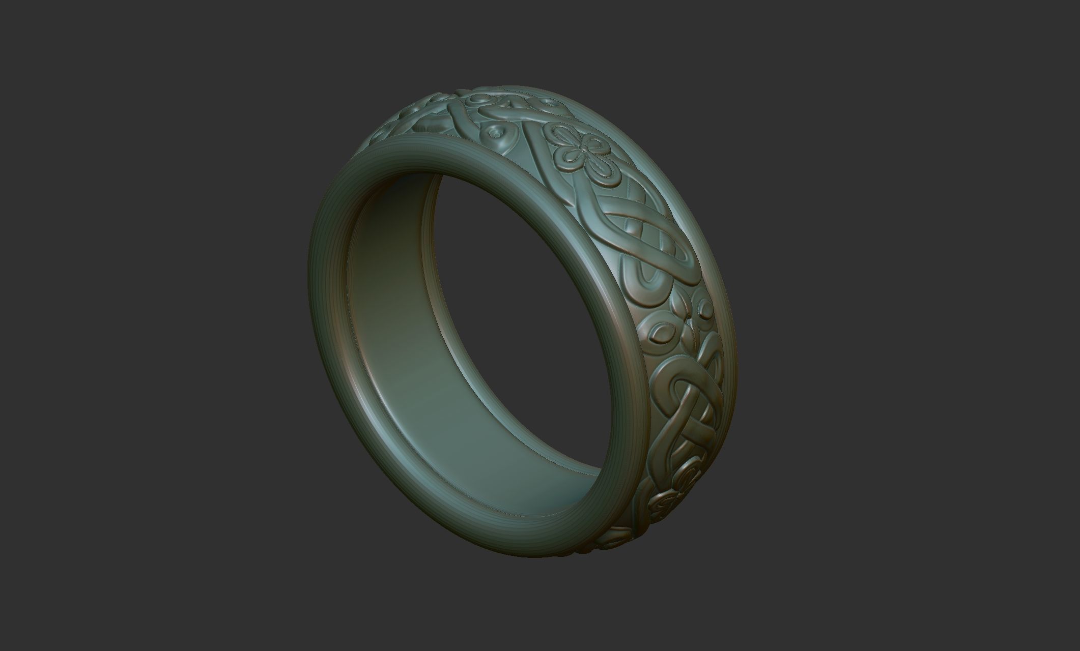 Celtic Ring 009 3D print model_8