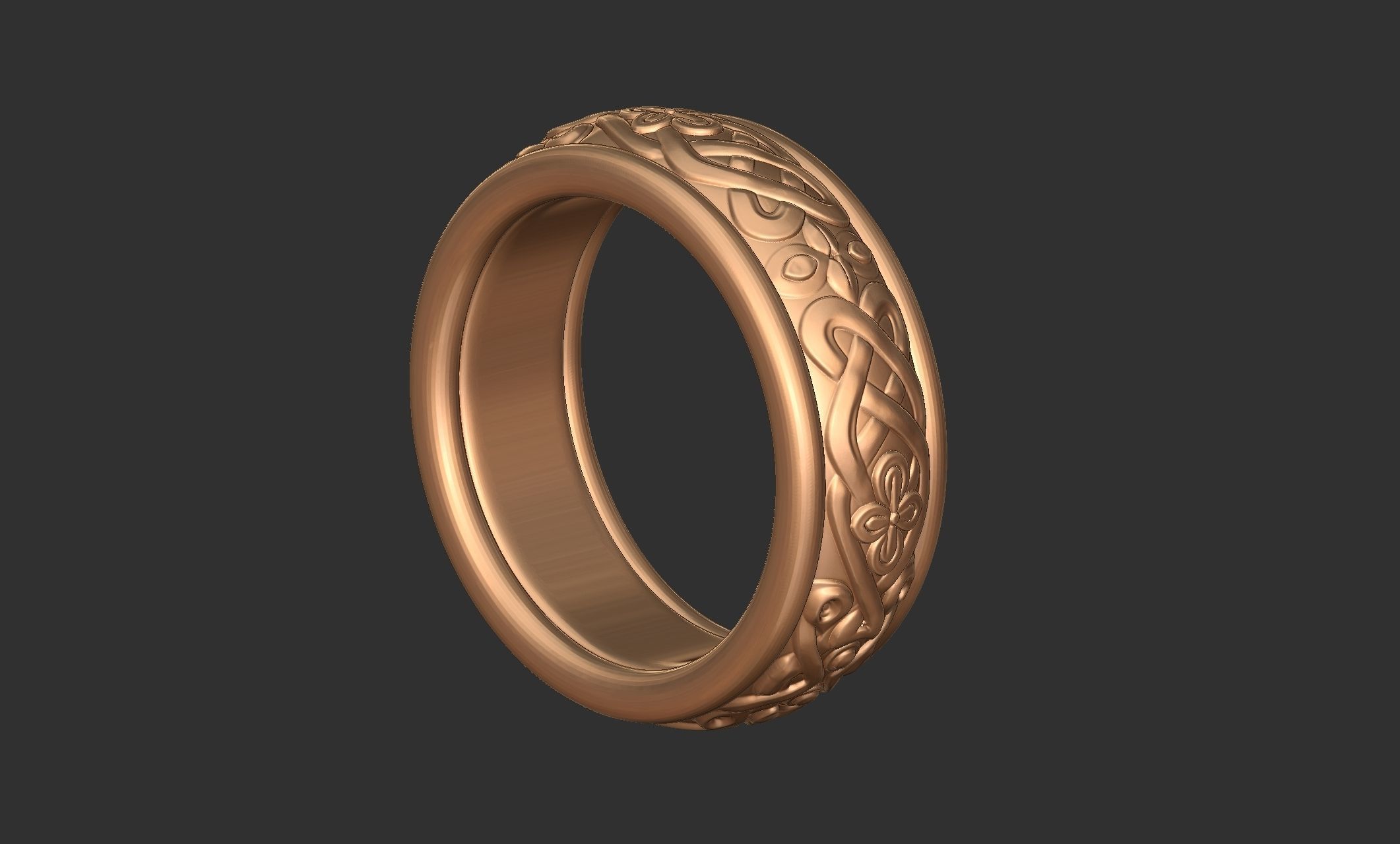 Celtic Ring 009 3D print model_12