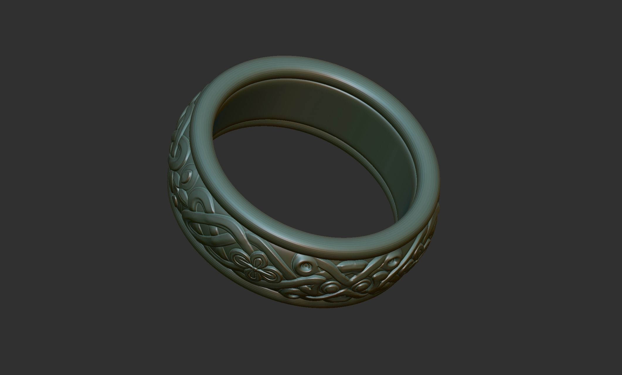 Celtic Ring 009 3D print model_7