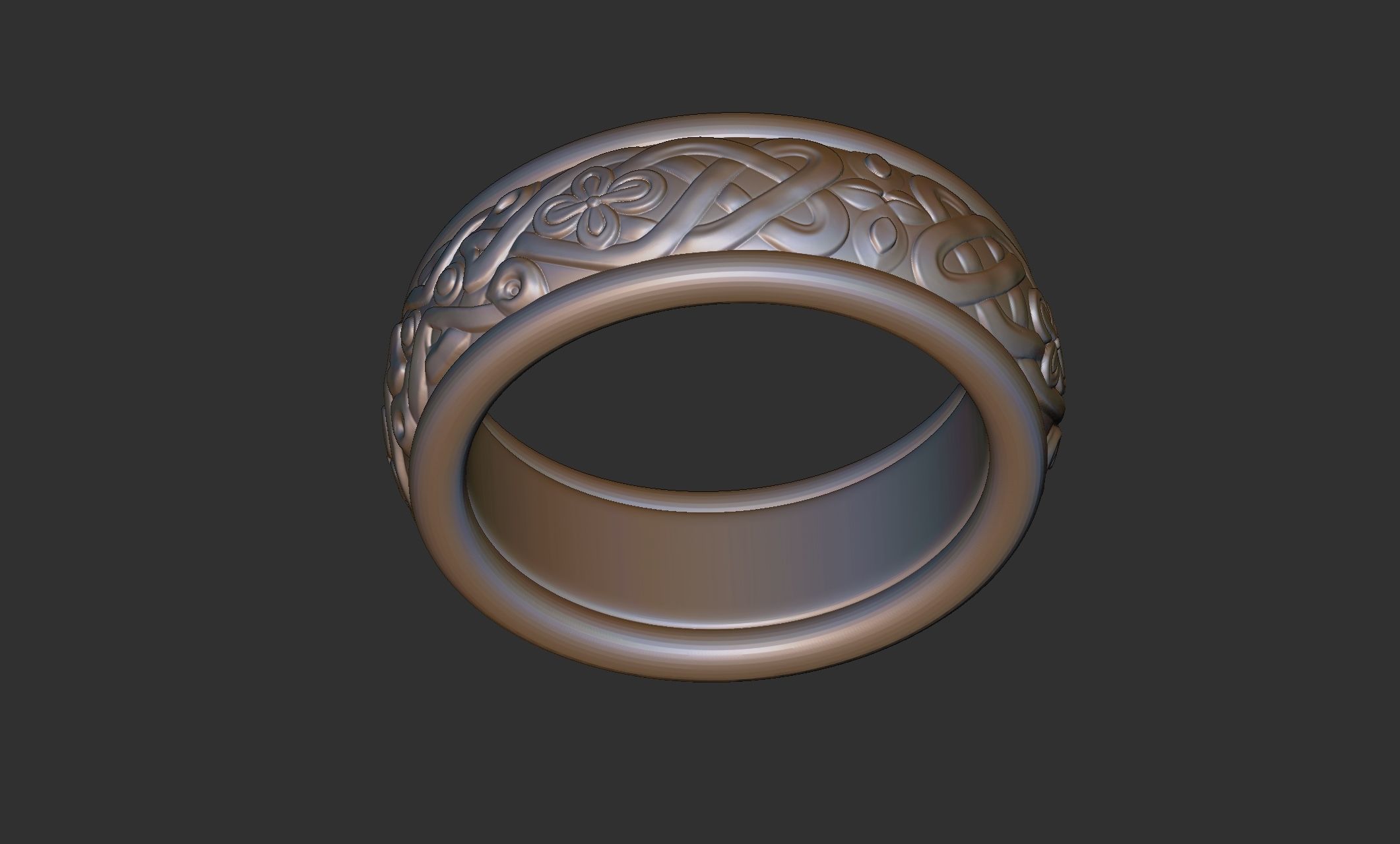 Celtic Ring 009 3D print model_4
