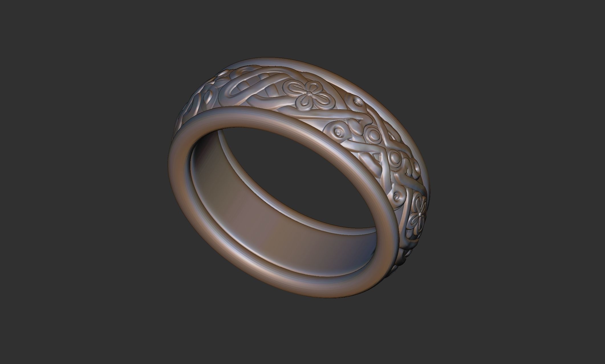 Celtic Ring 009 3D print model_6