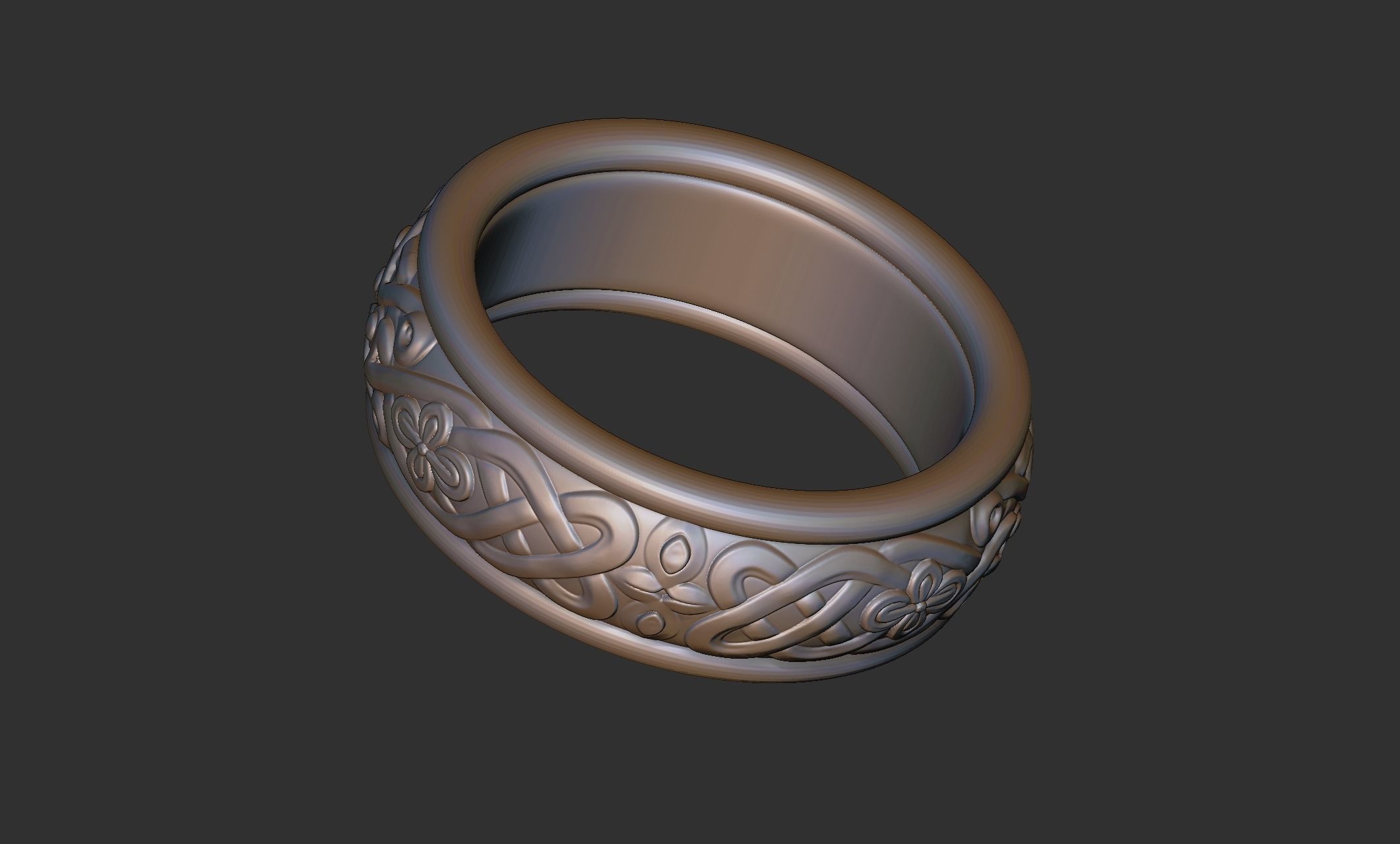 Celtic Ring 009 3D print model_2