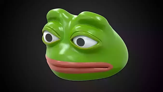 Pepe the Frog - Shocked Pepe Expression Low-poly 3D model