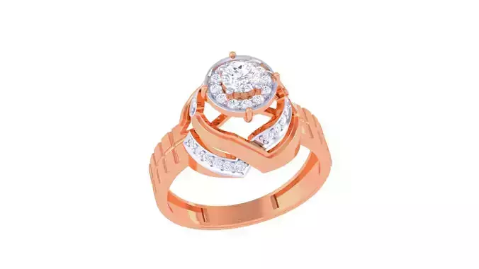 High Jewelry Solitaire Diamond Ring 3dm renders