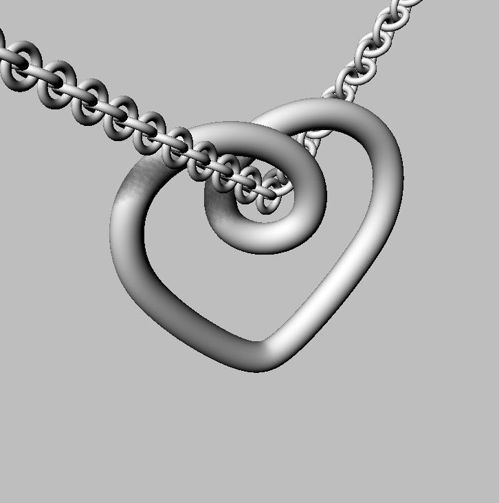 Heart Knot Necklace 3D print model_20
