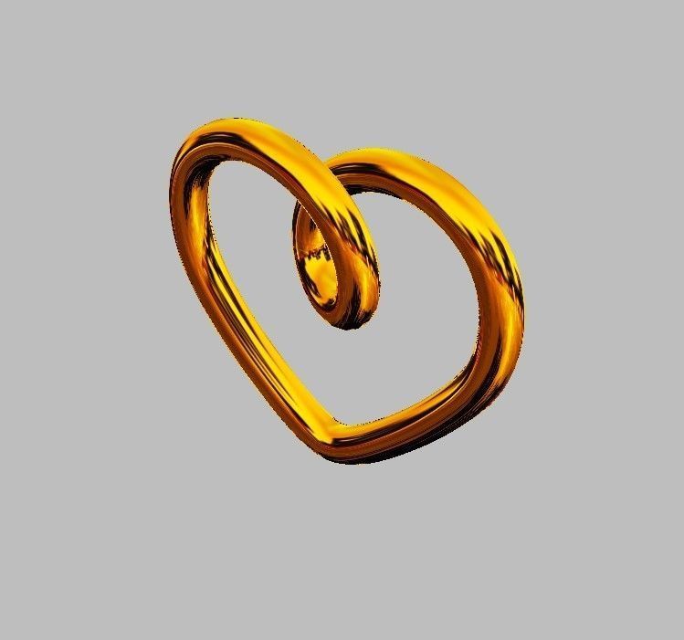 Heart Knot Necklace 3D print model_5