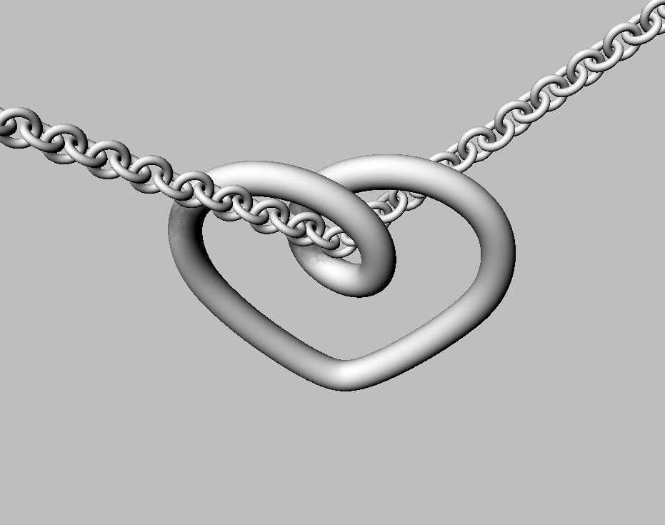 Heart Knot Necklace 3D print model_22