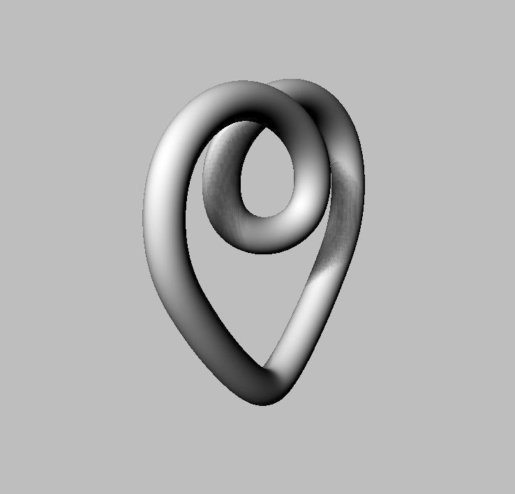 Heart Knot Necklace 3D print model_16