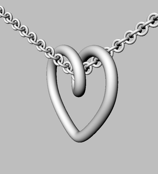 Heart Knot Necklace 3D print model_19