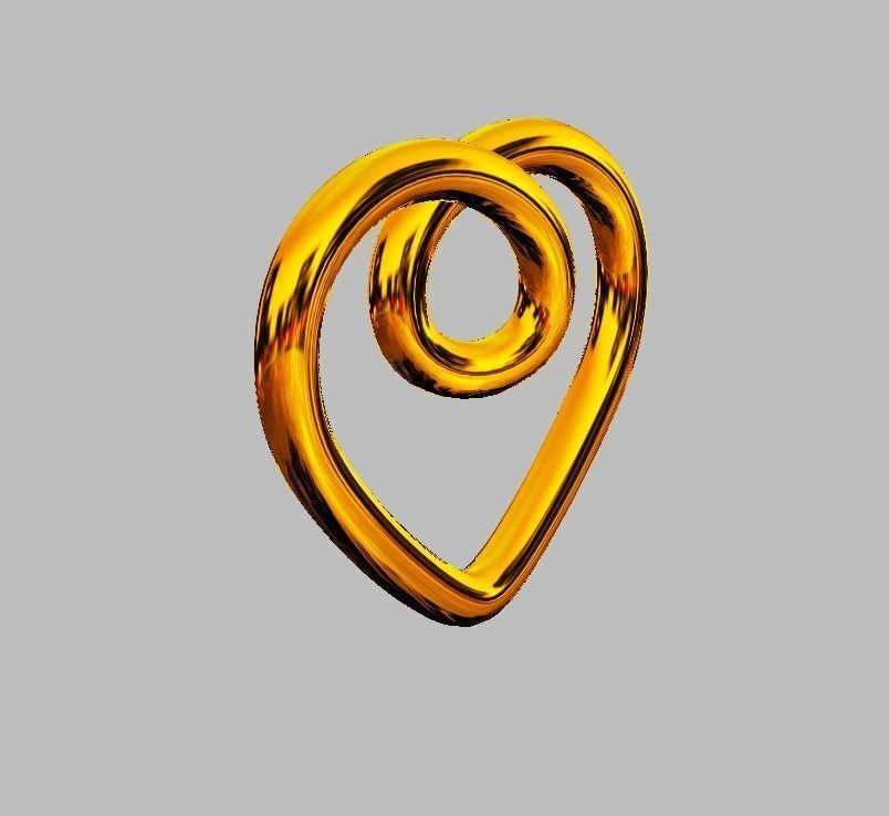 Heart Knot Necklace 3D print model_7