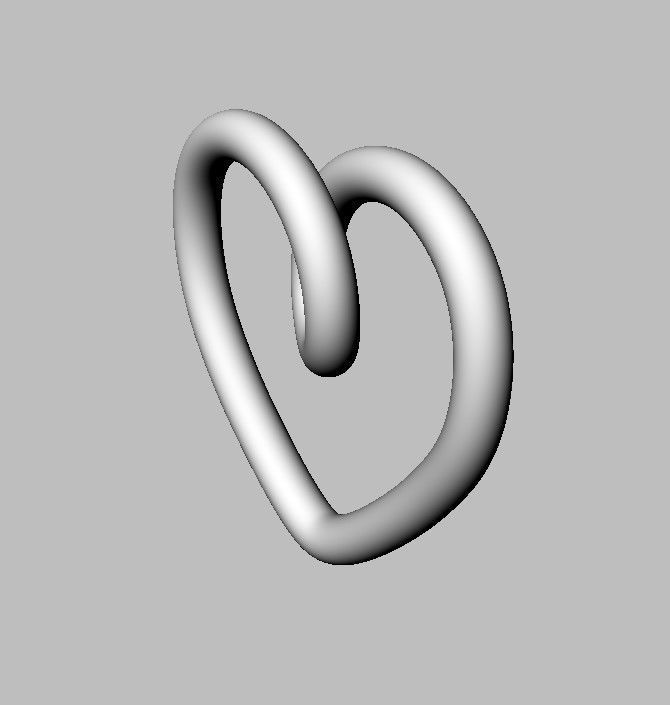 Heart Knot Necklace 3D print model_15
