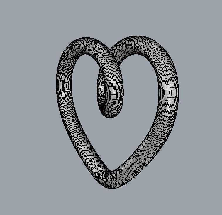 Heart Knot Necklace 3D print model_11