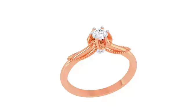 High Jewelry Solitaire Diamond Ring 3dm renders 3D print model