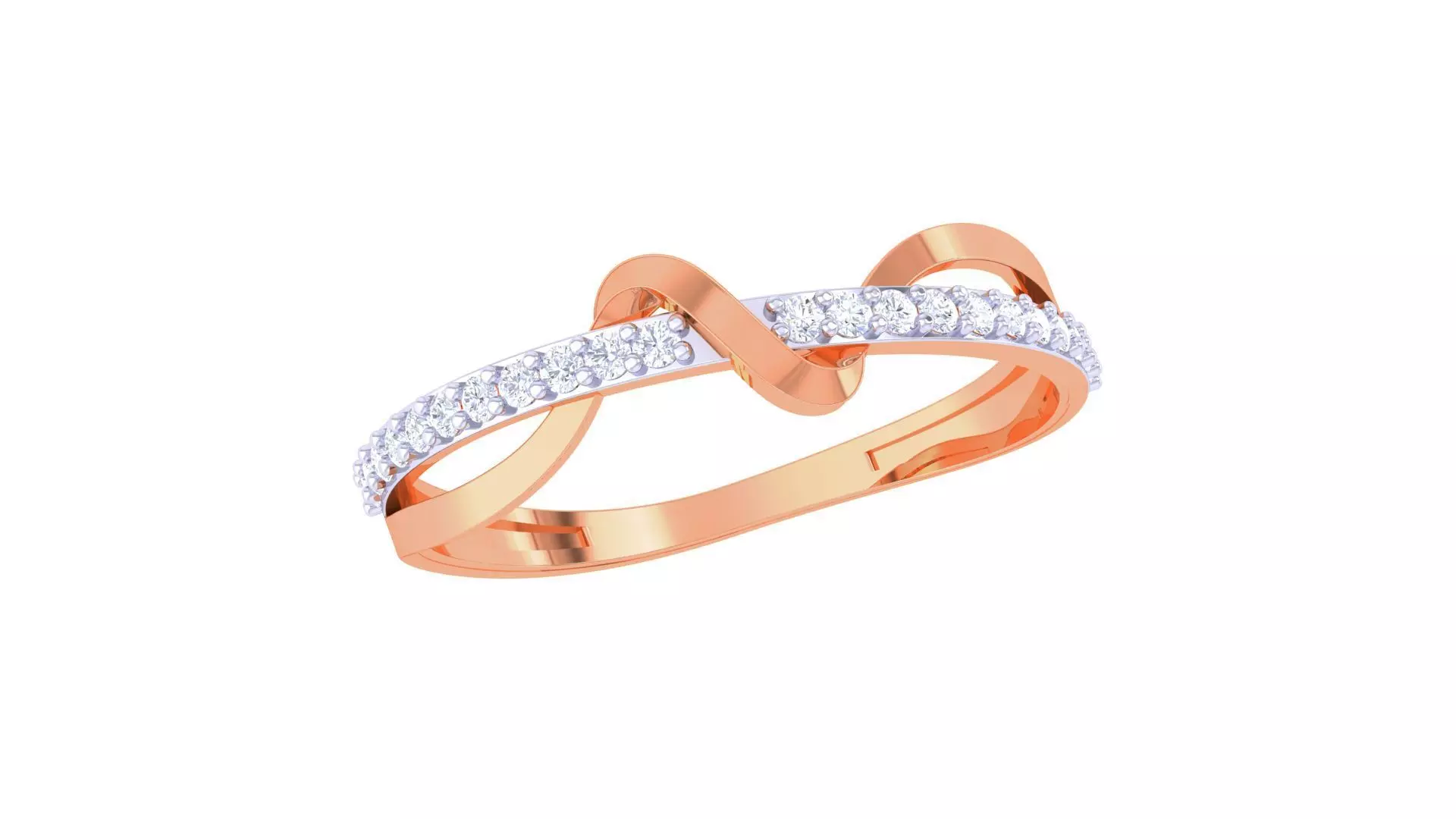 High Jewelry Diamond Ring 3dm renders 3D print model_0