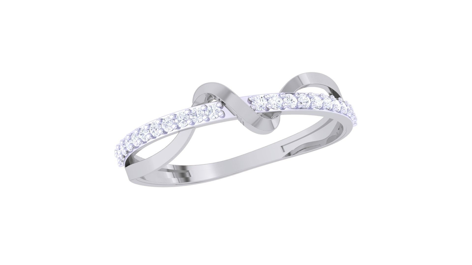 High Jewelry Diamond Ring 3dm renders 3D print model_5