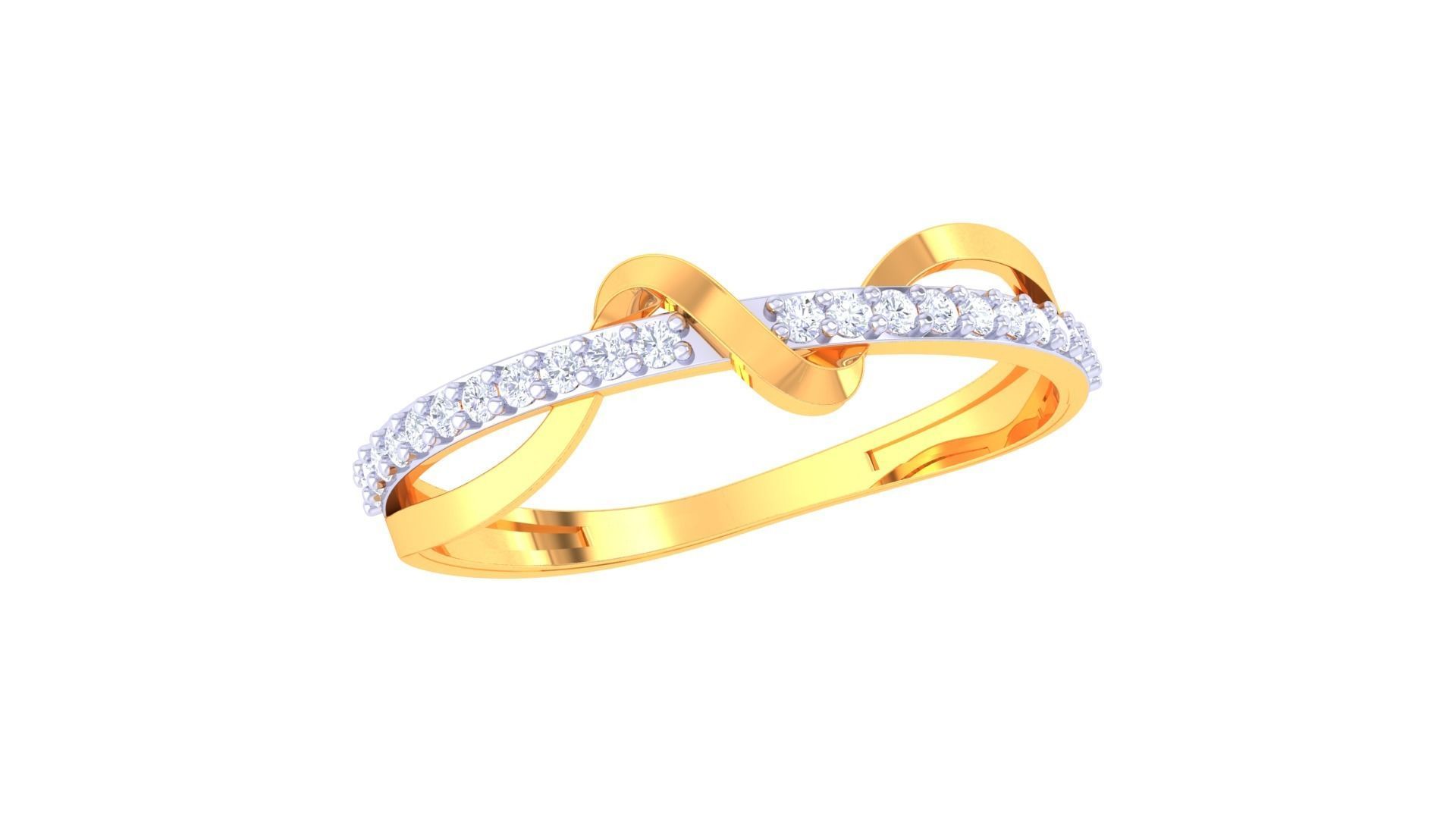 High Jewelry Diamond Ring 3dm renders 3D print model_4