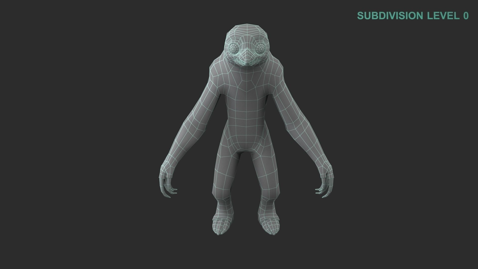 Cartoon Sloth Character 3D model_20