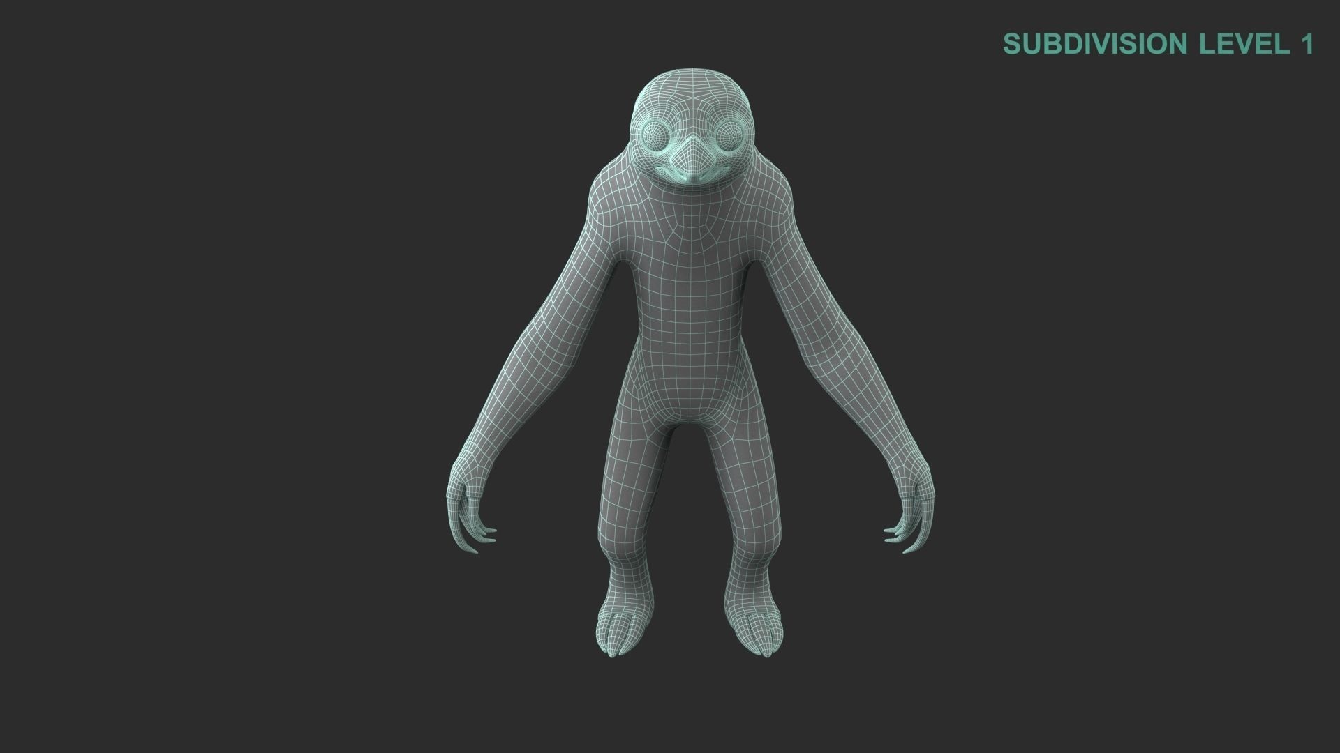 Cartoon Sloth Character 3D model_17