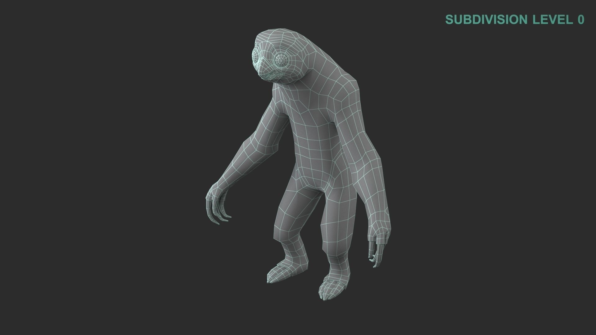 Cartoon Sloth Character 3D model_19