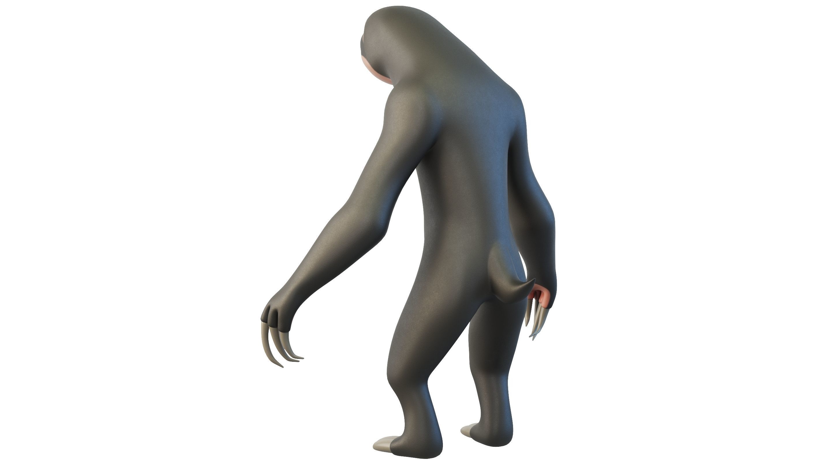 Cartoon Sloth Character 3D model_4