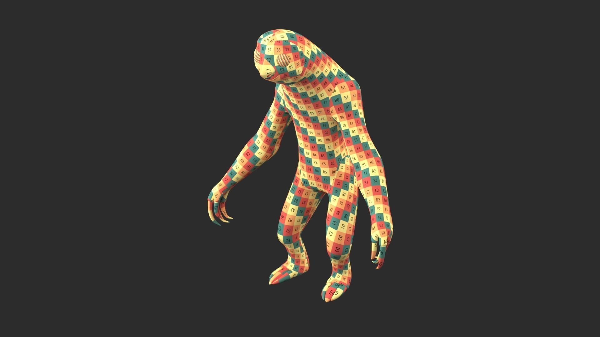 Cartoon Sloth Character 3D model_12