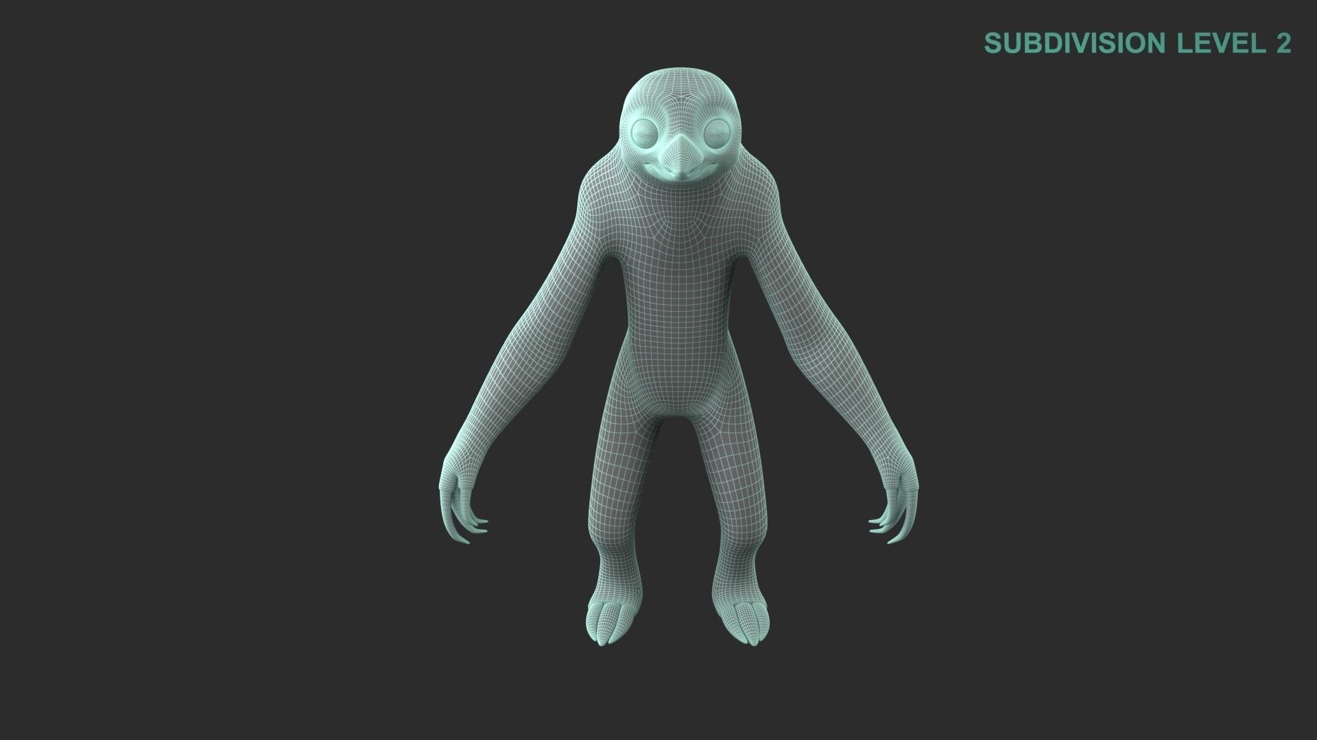 Cartoon Sloth Character 3D model_14