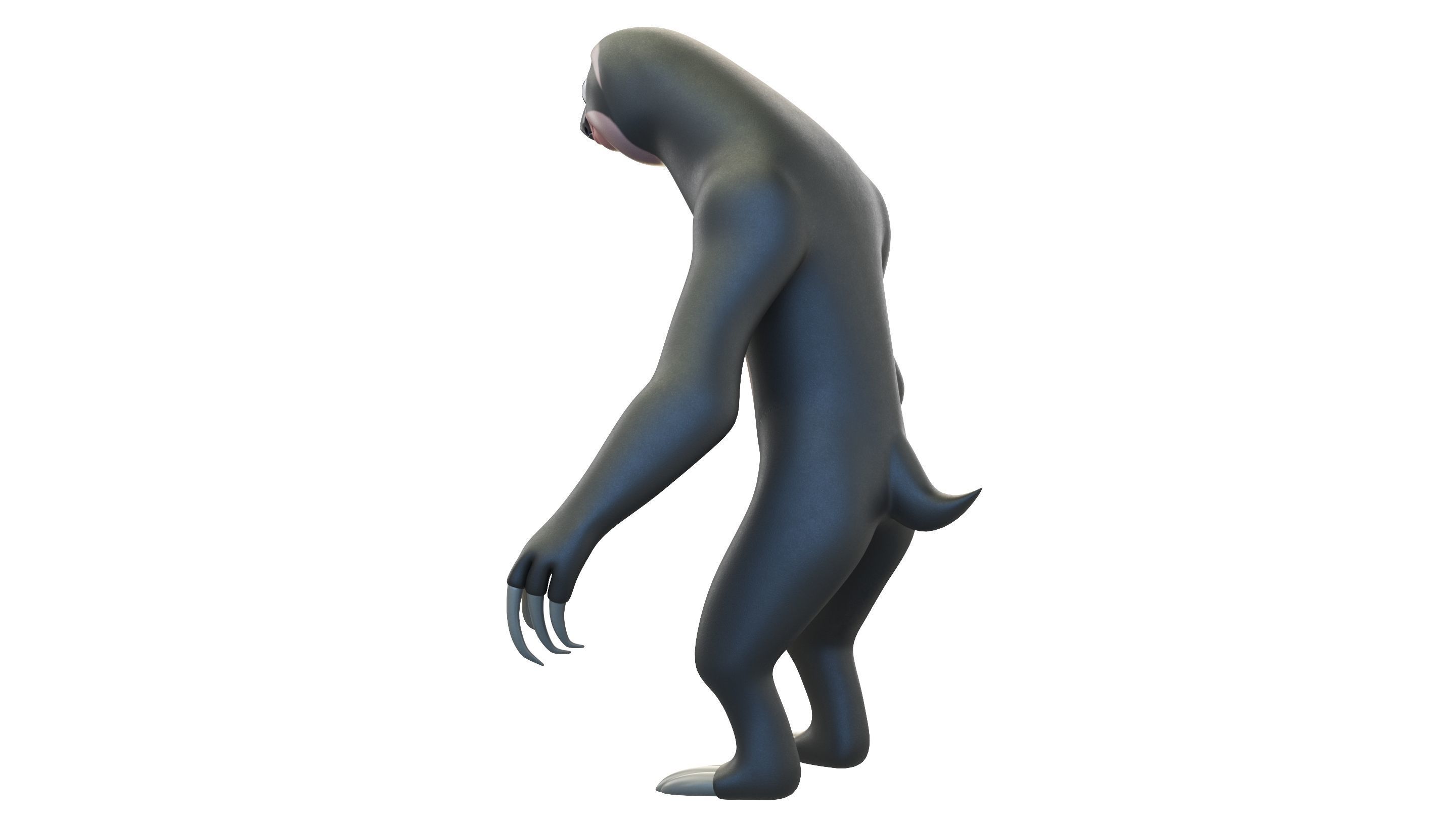 Cartoon Sloth Character 3D model_9