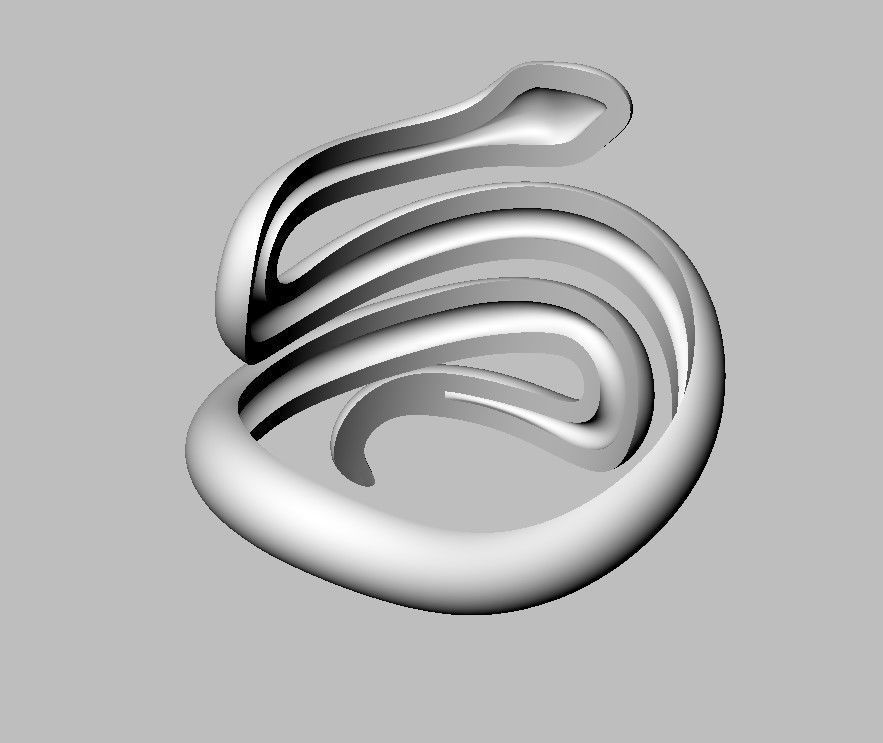Snake Ring 3D print model_20