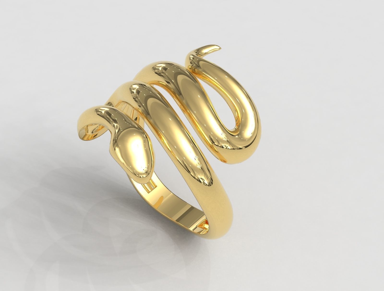 Snake Ring 3D print model_1