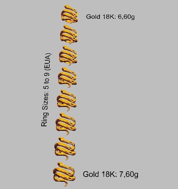 Snake Ring 3D print model_4