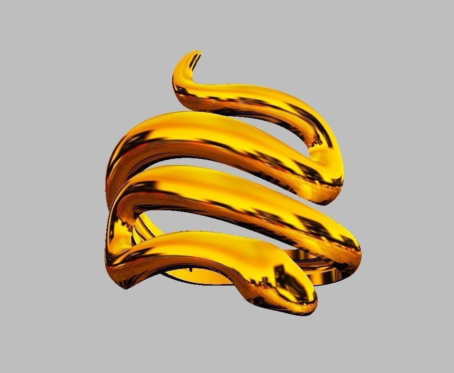 Snake Ring 3D print model_6