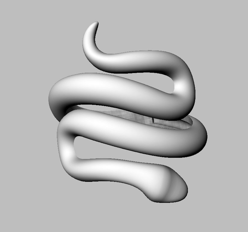 Snake Ring 3D print model_19