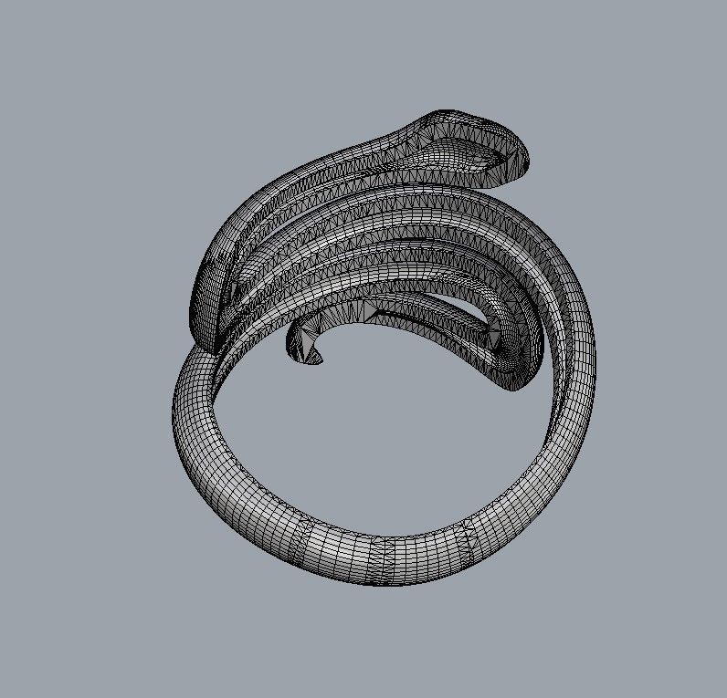 Snake Ring 3D print model_16