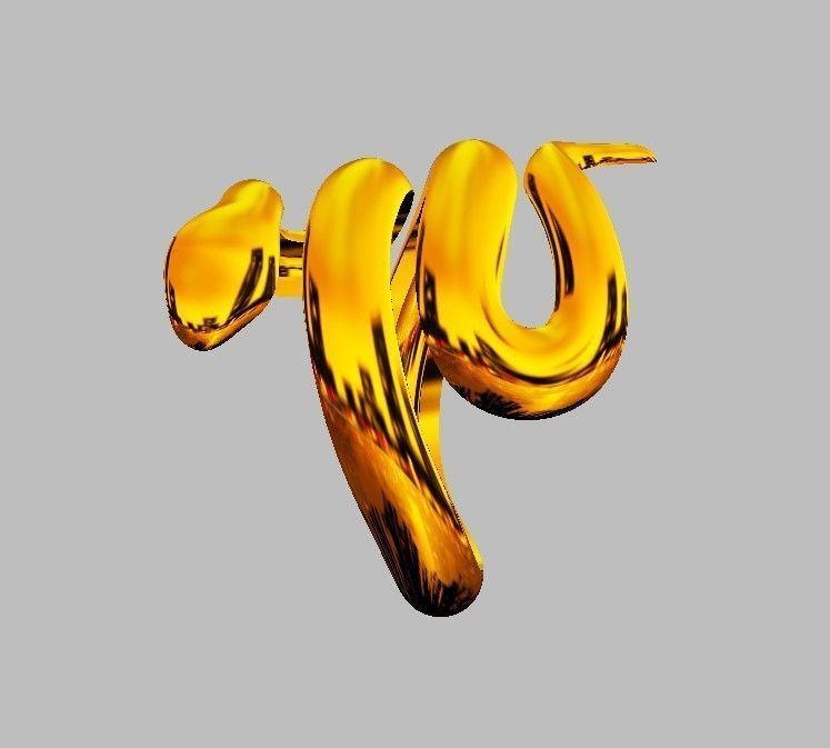 Snake Ring 3D print model_8