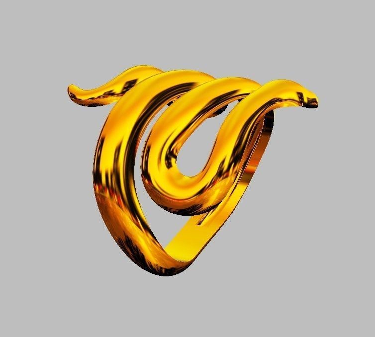 Snake Ring 3D print model_9