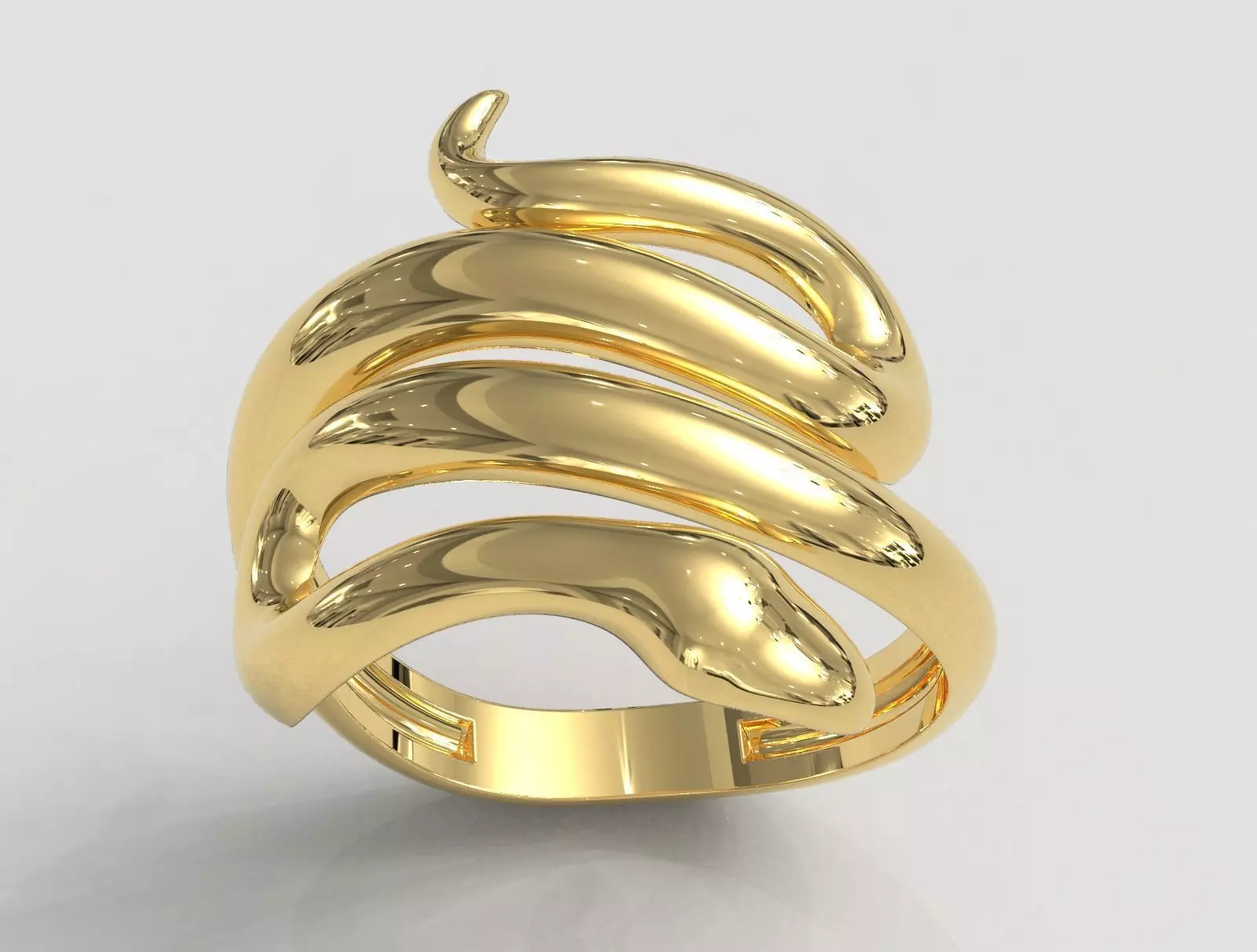 Snake Ring 3D print model_0