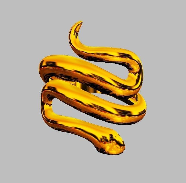 Snake Ring 3D print model_7