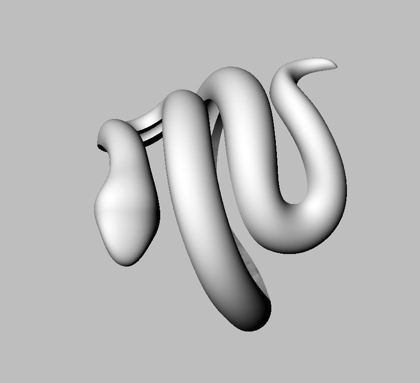 Snake Ring 3D print model_21