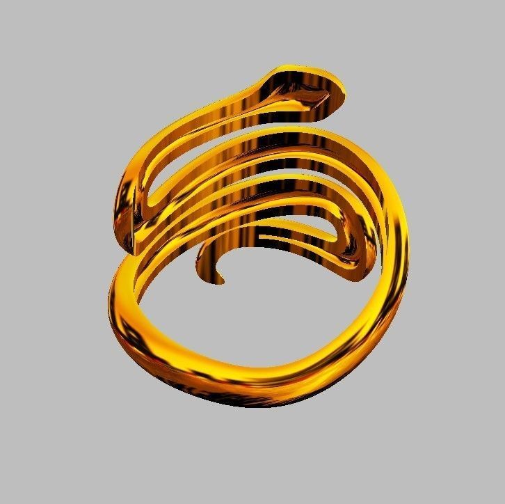 Snake Ring 3D print model_10