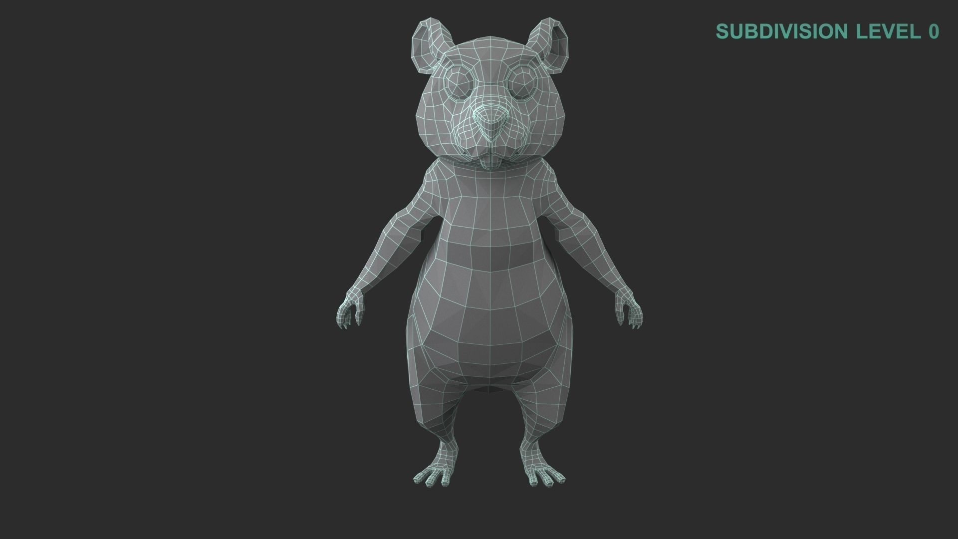 Cartoon Beaver Character 3D model_20