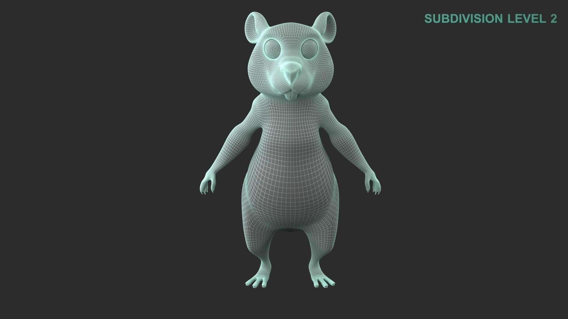 Cartoon Beaver Character 3D model_14